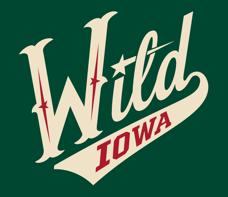 Iowa Wild 2013 14-Pres Alternate Logo v2 iron on heat transfer